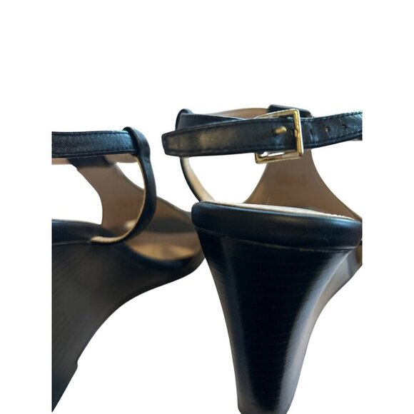 Women's Cole Haan Maddie Open Toe Wedge Black Size 9 W13616 VGC - Picture 10 of 10